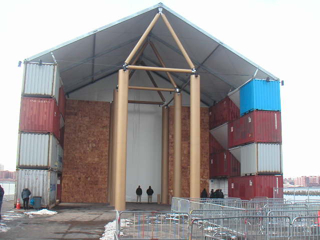 The Nomadic Museum, made ofshipping containers. It haspopped up in New 