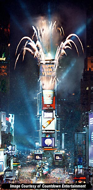 The New York Times began conducting roof-top celebrations for New Year's Eve 